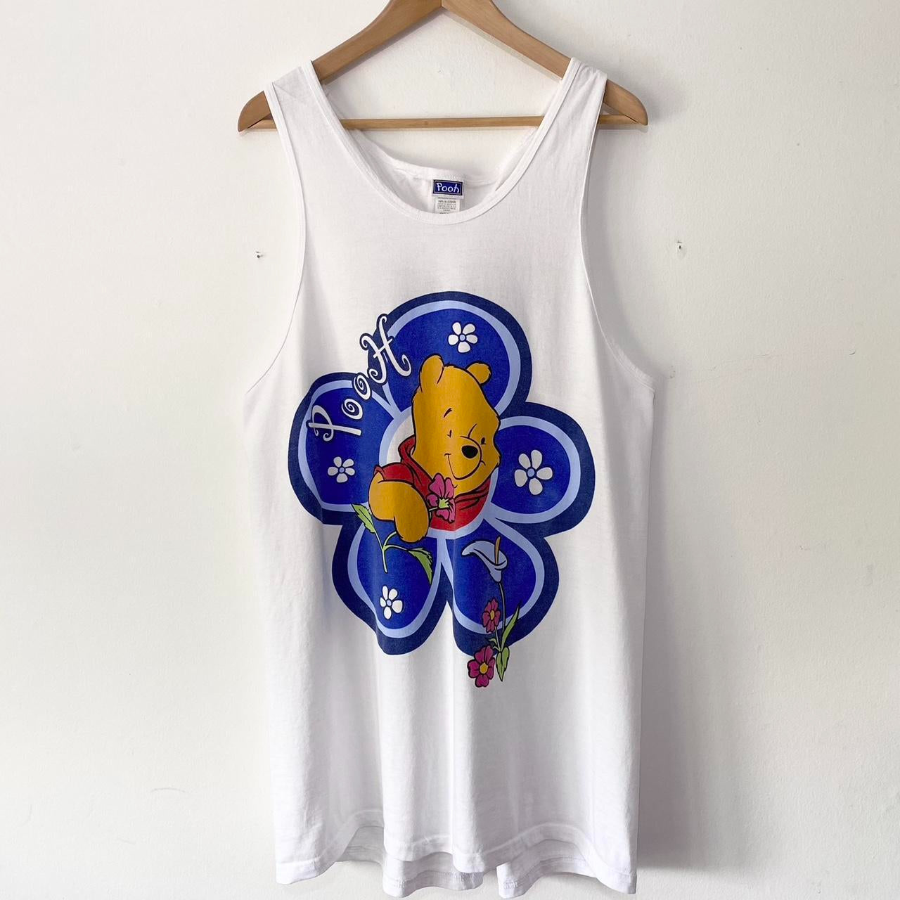 Vintage Pooh Flower Adjustable 90s Vest Top (XL)