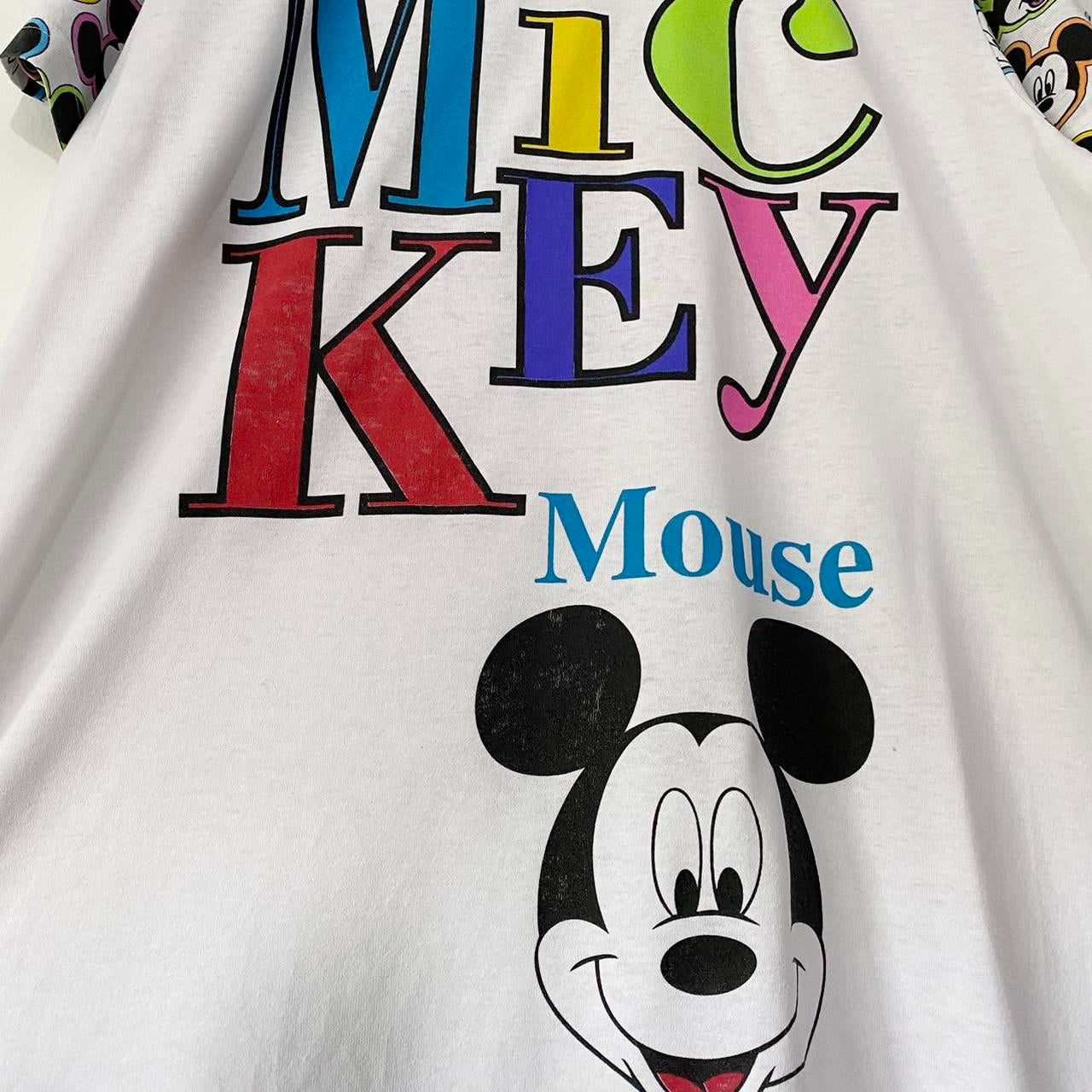 Vintage Mickey Mouse Multicoloured 90s T Shirt (XL)