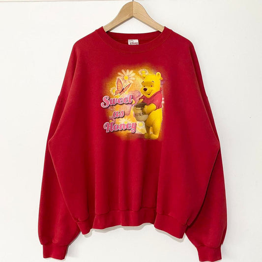 Vintage Winnie the Pooh Sweet as Honey 2000s Sweatshirt (XXL)