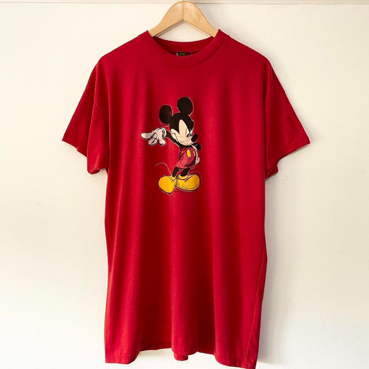 Vintage Pointing Mickey 90s T Shirt (XL)