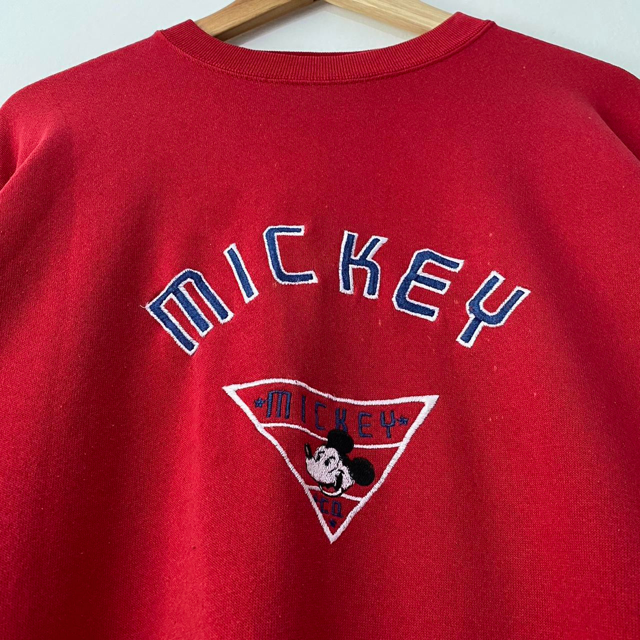 Vintage Mickey Embroidered 90s Sweatshirt (M)