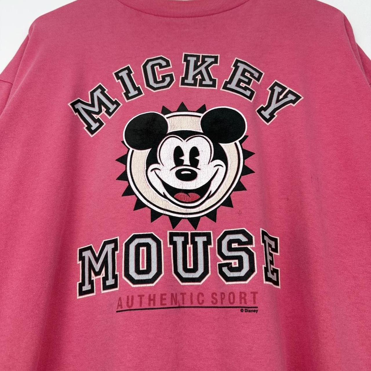 Vintage 90s Mickey Mouse Authentic Sport Pink T Shirt (XL)
