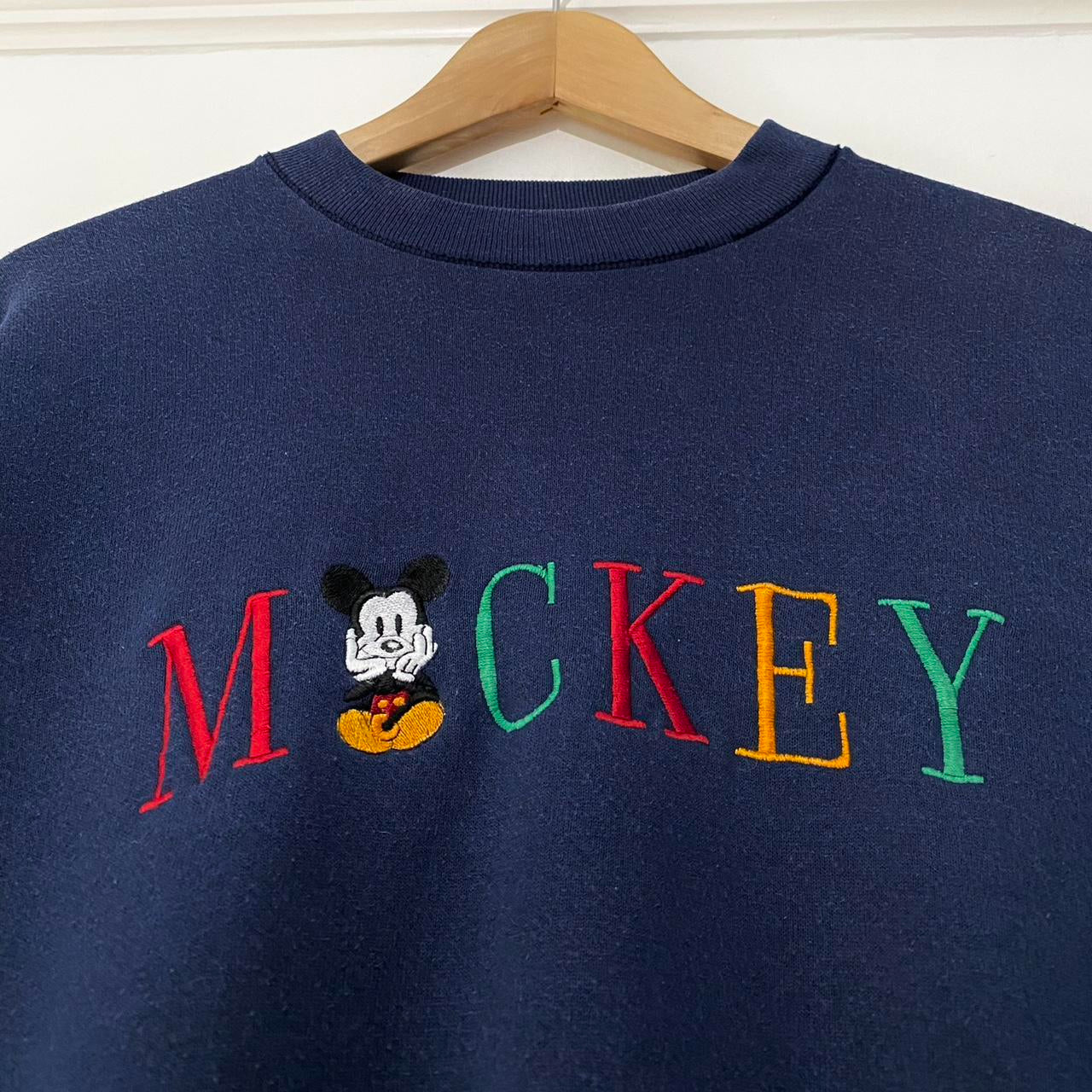 Vintage Mickey Spell Out 90s Sweatshirt (L)