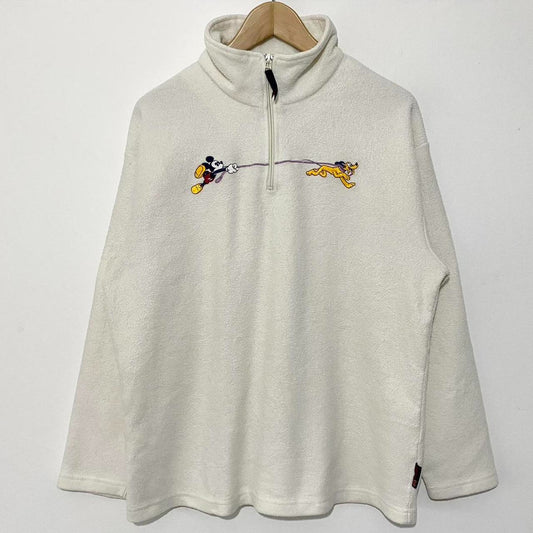 Vintage Mickey Walking Pluto Quarter Zip (M)