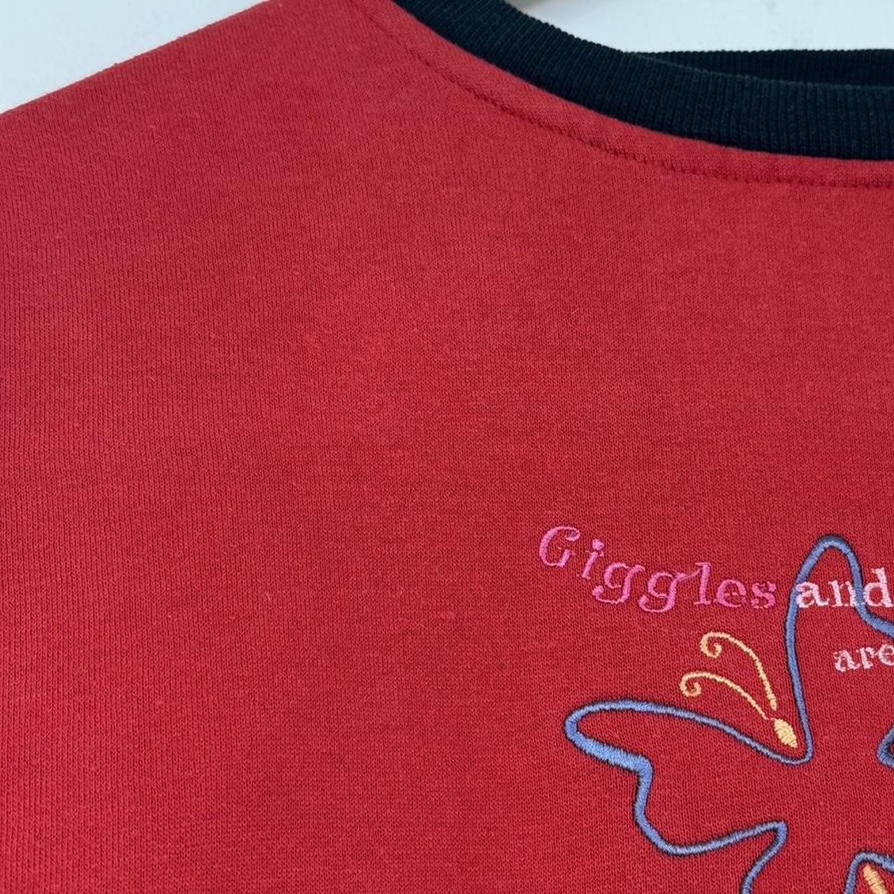 Vintage 90s Winnie the Pooh Giggles and Grins Embroidered Colour Block Sweatshirt (M)