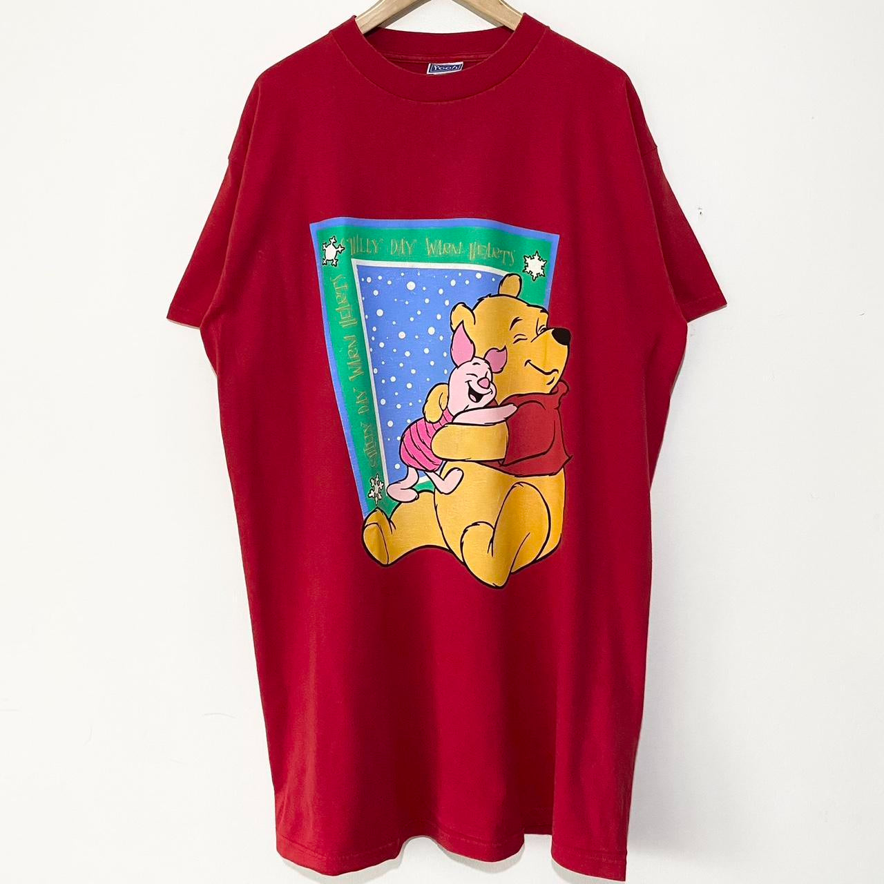 Vintage Pooh Chilly Days Warm Hearts T Shirt (XL)