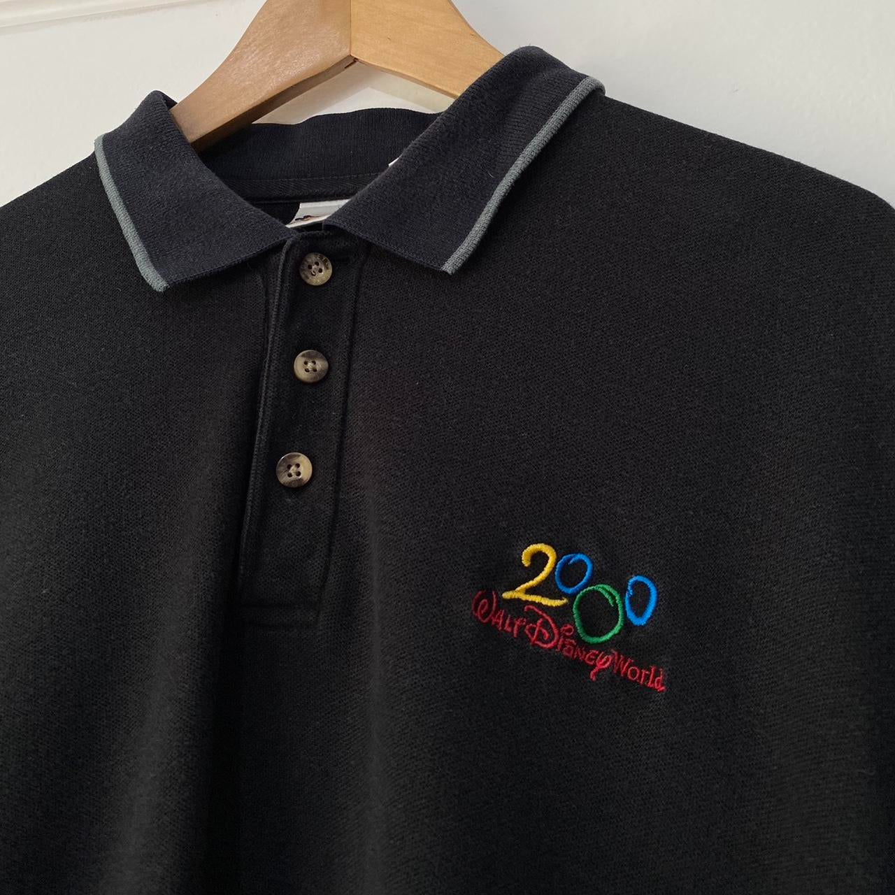 Vintage Walt Disney World 2000 Black Polo Shirt (XXXL)