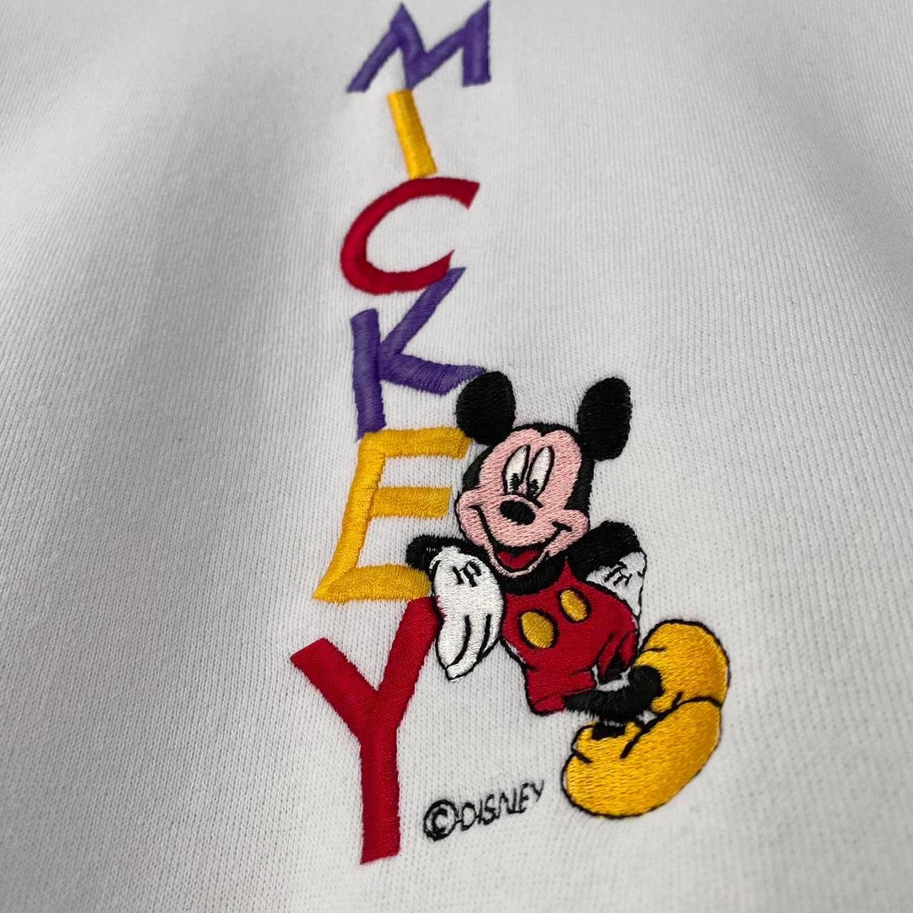 Vintage Embroidered Mickey Letters 90s Sweatshirt (L)