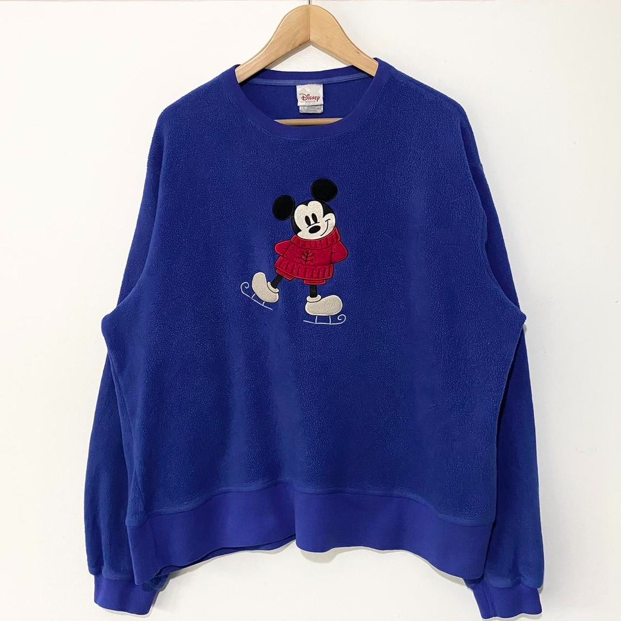 Disney Mickey Mouse Ice Skating Fleece Sweatshirt (L)