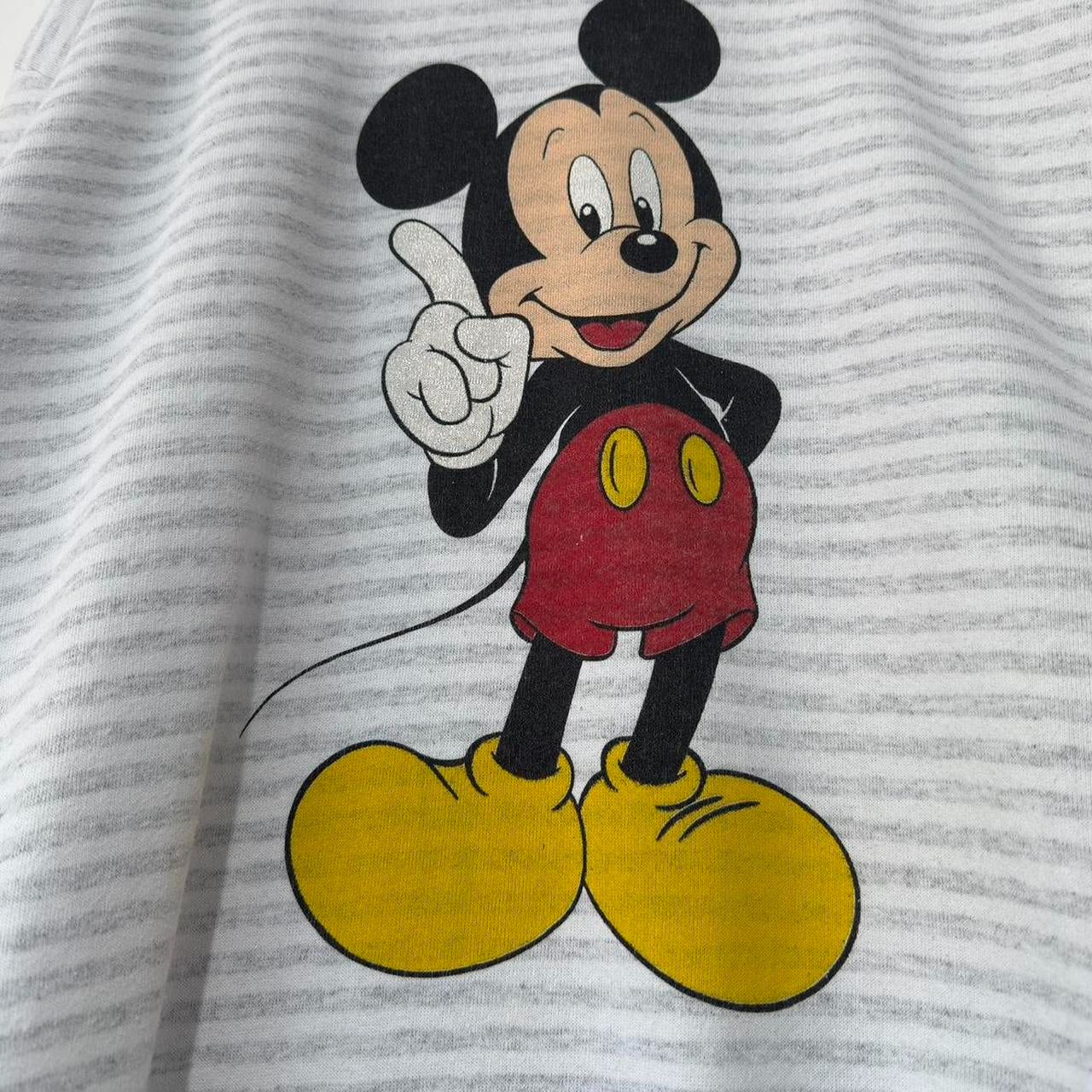 Vintage Mickey Striped 90s Sweatshirt (L)