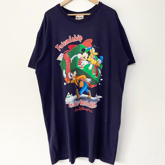 Vintage Disney World Christmas Sleepwear T Shirt (XXL)