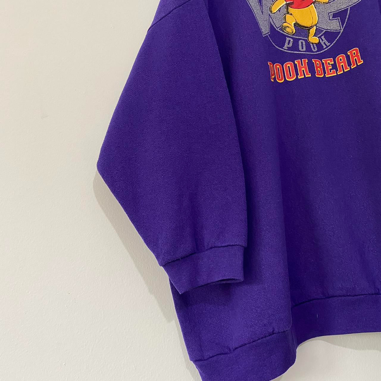 Vintage Pooh Bear Purple 90s Sweatshirt (XXL)