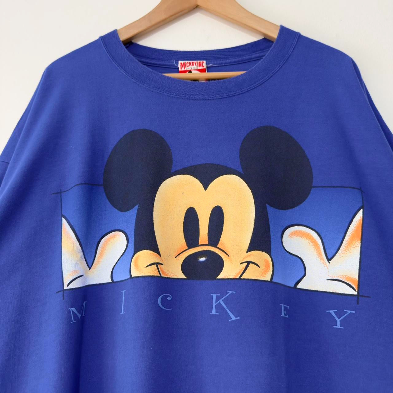 Vintage Mickey Mouse Face 90s T Shirt (XXL)