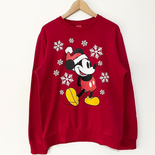 Disney Mickey & Snowflakes Christmas Sweatshirt (M)