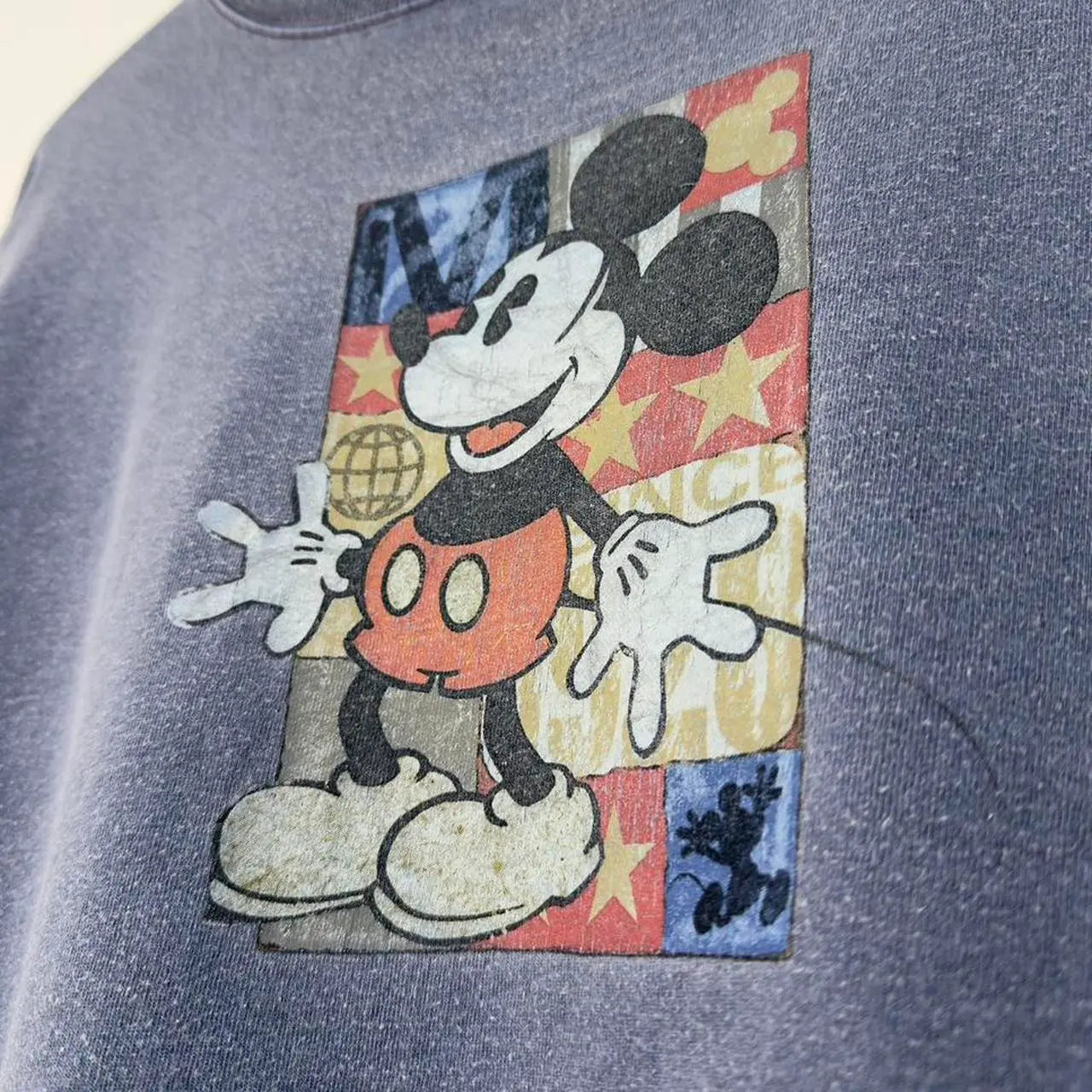 Vintage Mickey Mouse Faded T Shirt (XXL)