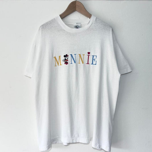 Vintage Minnie Embroidered 90s T Shirt (XL)
