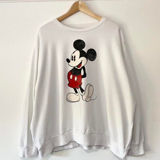 Mickey Mouse White Sweatshirt (Boxy XL)