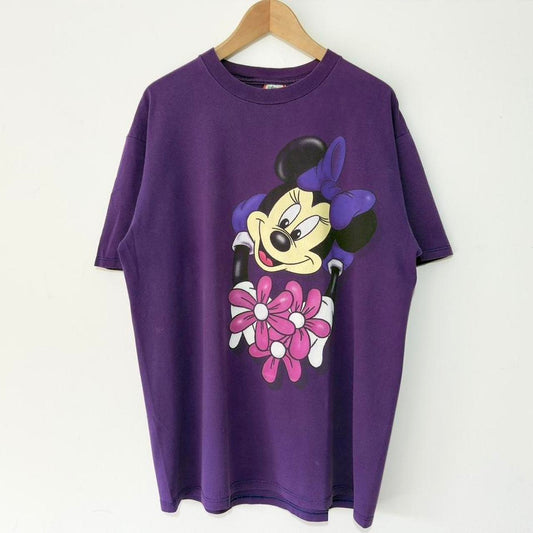 Vintage Minnie Flowers Disney 90s T Shirt (XL)