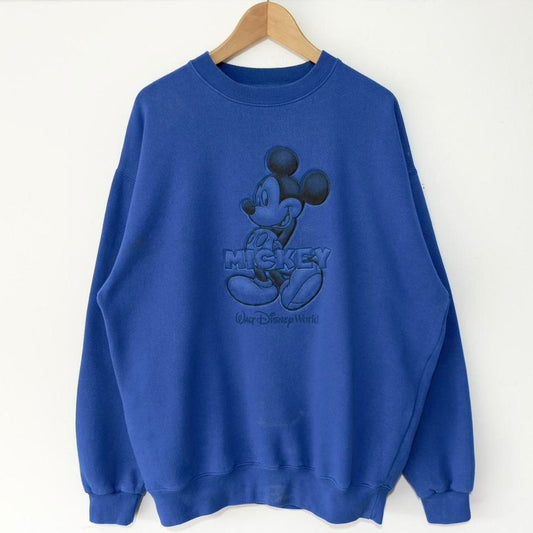 Vintage Mickey Mouse Disney World Distressed 00s Sweatshirt (L/XL)