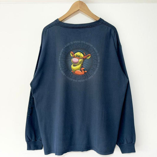 Vintage Tigger 00s Navy Long Sleeve (XL)