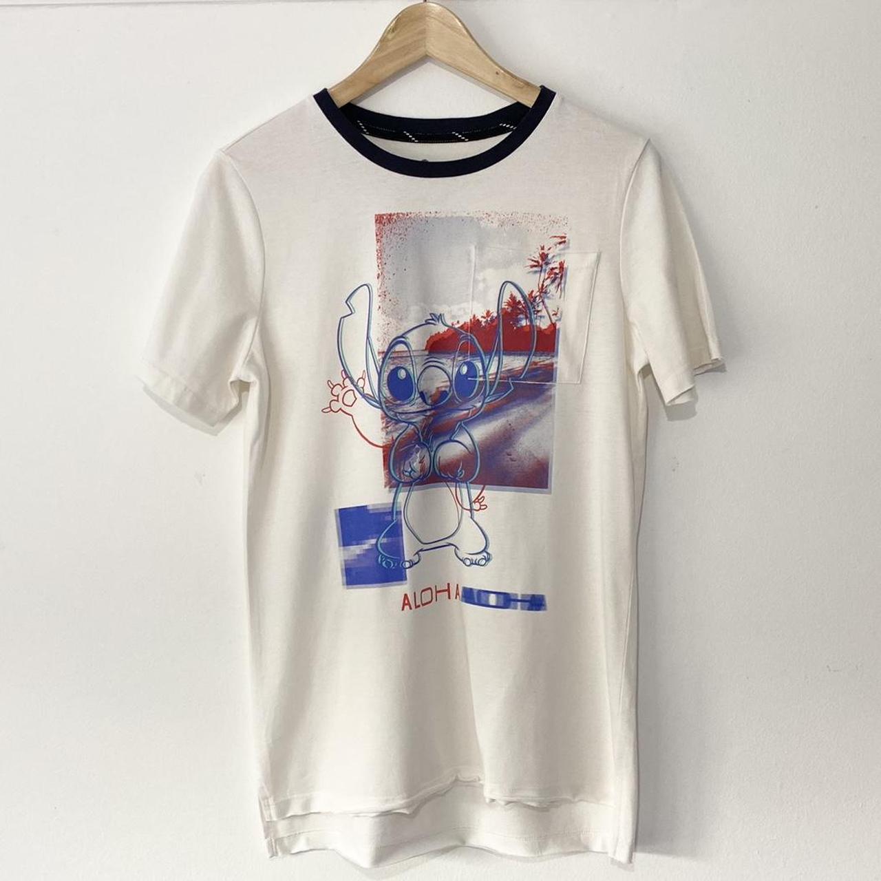 Disney Stitch Glitch T Shirt (S)