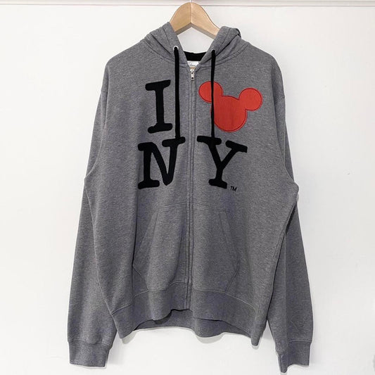 I Love New York Mickey Mouse Hoodie (L)