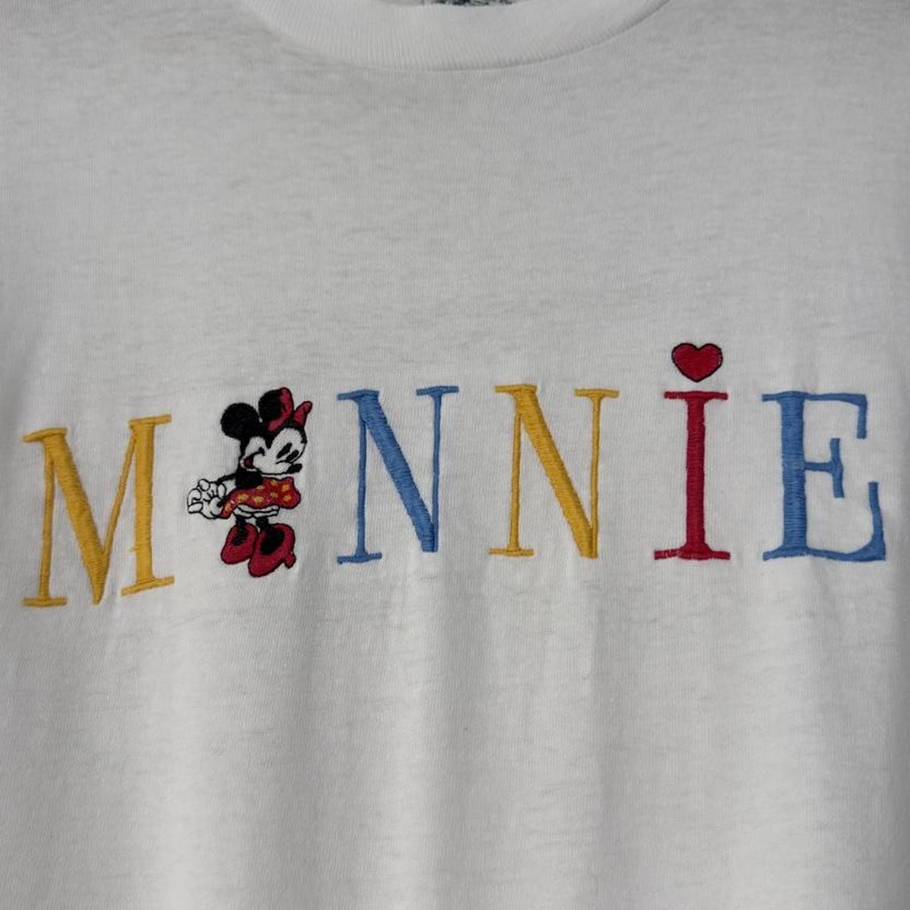Vintage Minnie Embroidered 90s T Shirt (XL)