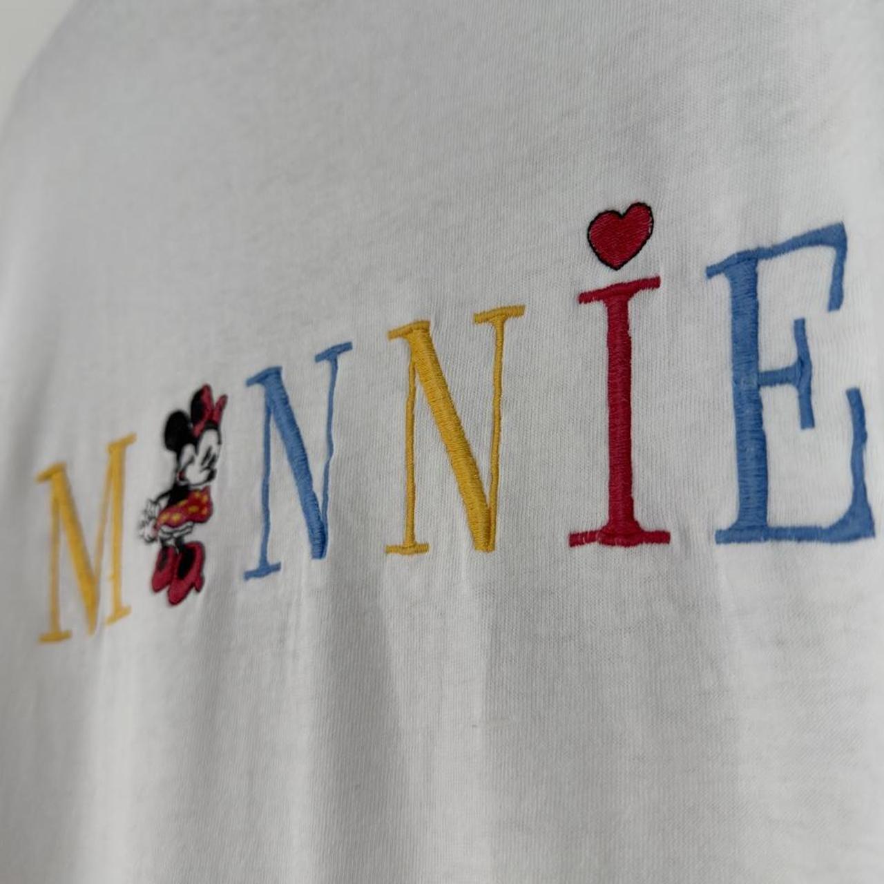 Vintage Minnie Embroidered 90s T Shirt (XL)