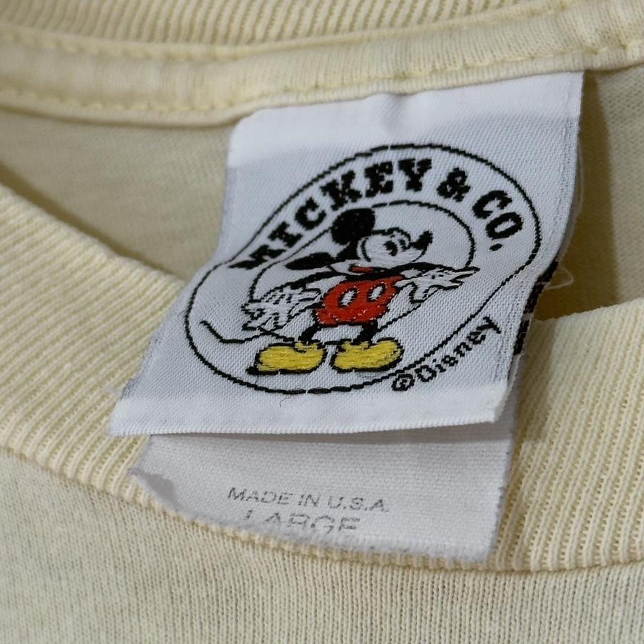 Vintage Mickey Flower Letters 90s T Shirt (L)