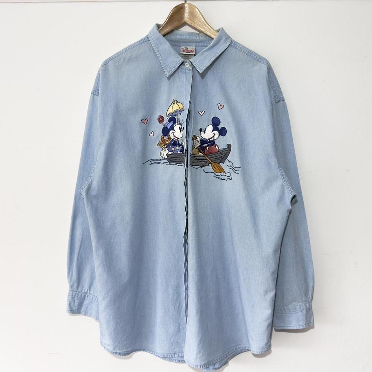 Vintage Mickey & Minnie Rowing Love Hearts 00s Shirt (XL)