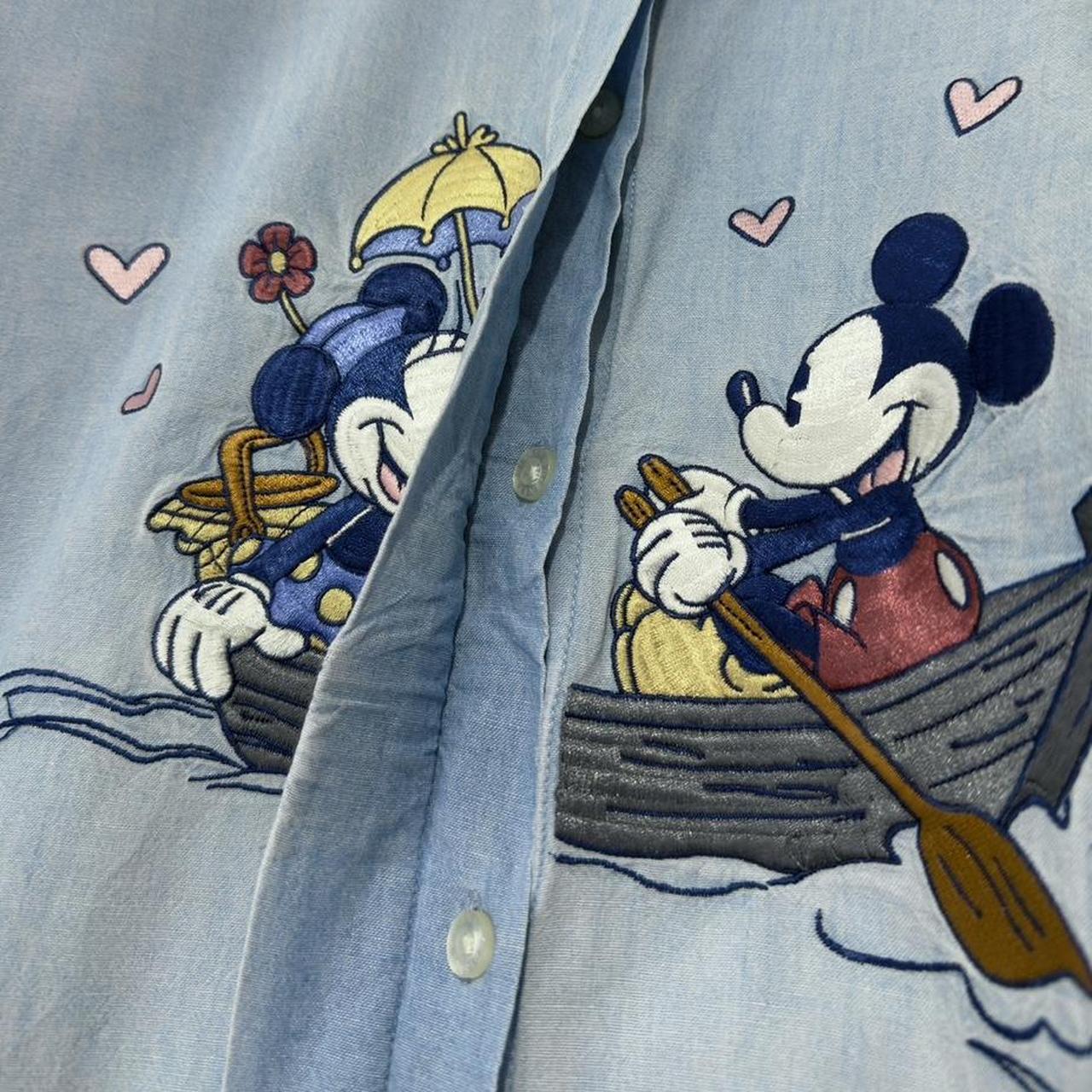 Vintage Mickey & Minnie Rowing Love Hearts 00s Shirt (XL)