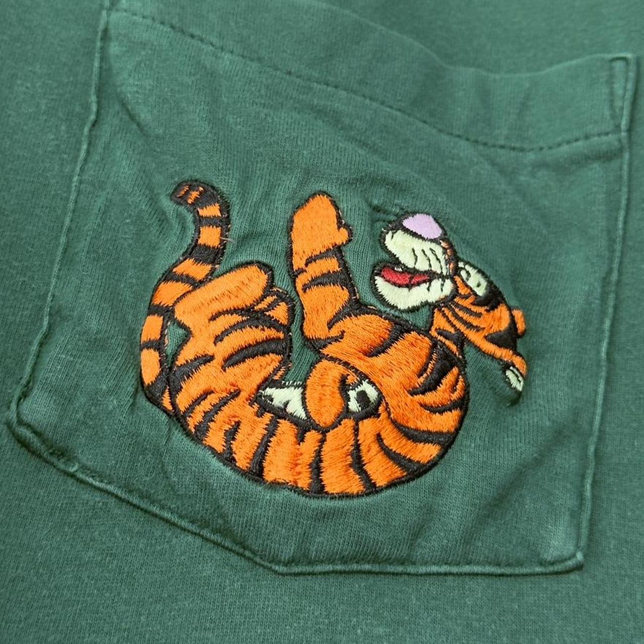 Vintage Pooh & Tigger Embroidered Pocket T Shirt (S)