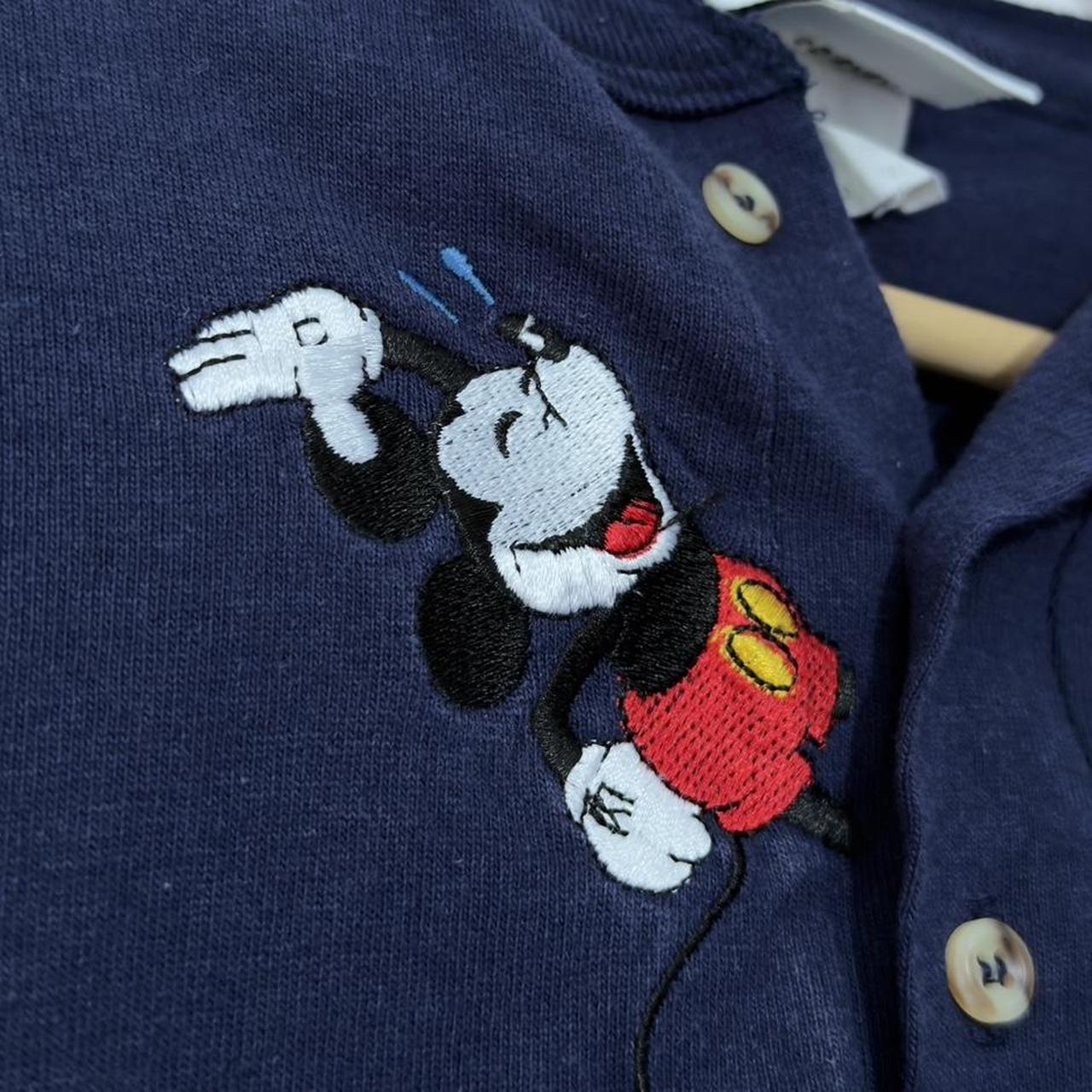 Vintage Mickey Mouse 90s Henley Long Sleeve (XL)