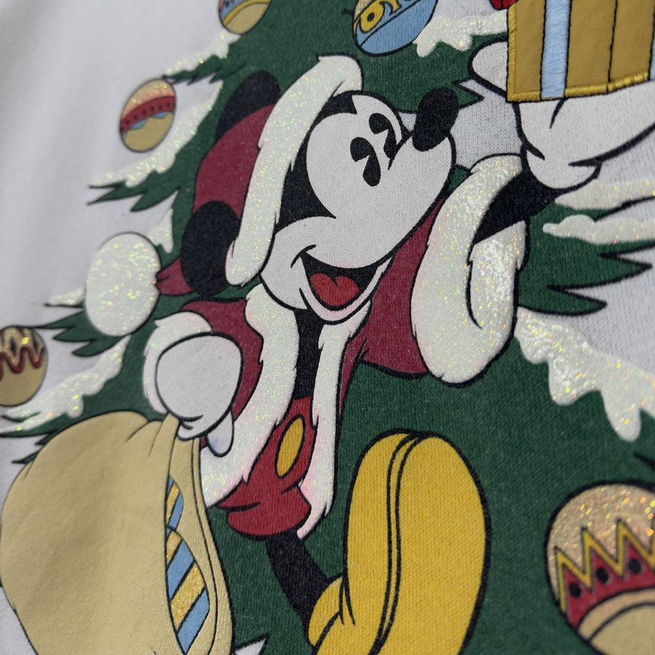 Vintage Santa Mickey Christmas Tree 90s Sweatshirt (M)