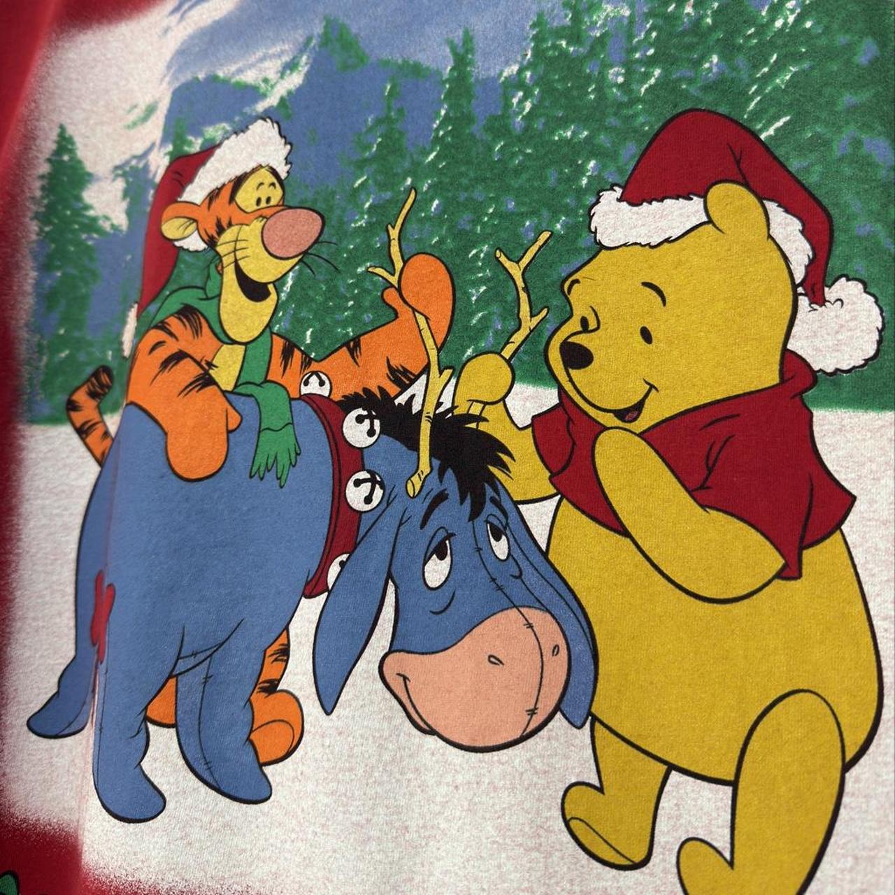 Vintage Pooh & Friends Wintery Fun Christmas 2000 T Shirt (Long XXL)