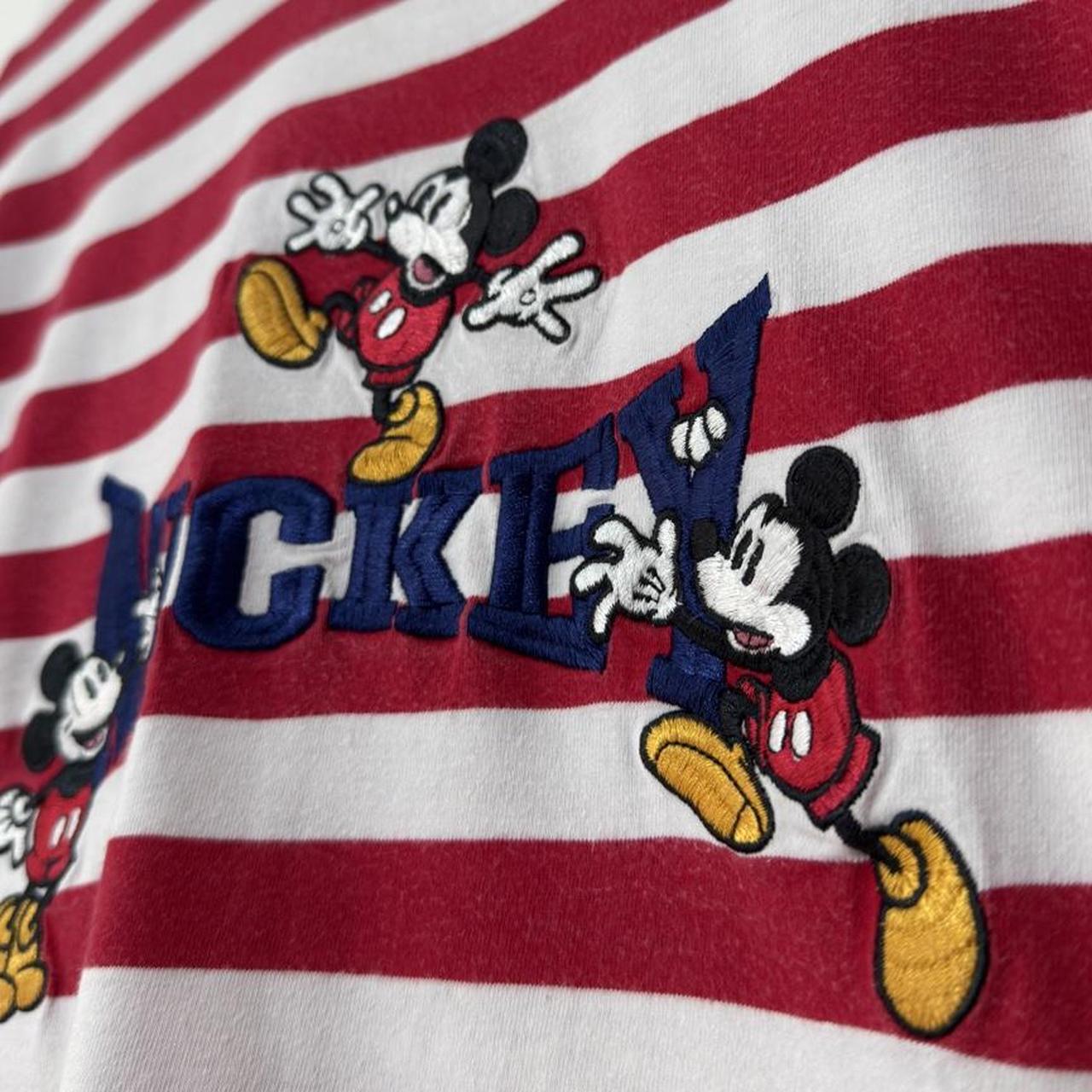 Vintage Mickey Striped 90s T Shirt (Tall L)