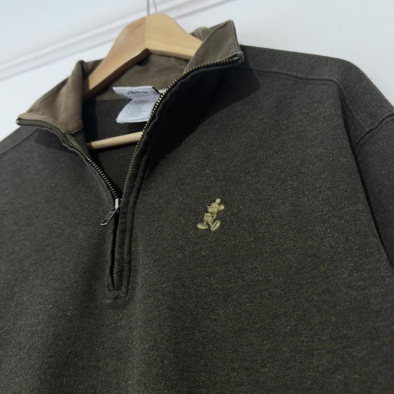 Vintage Mickey Khaki 00s Quarter Zip (S)