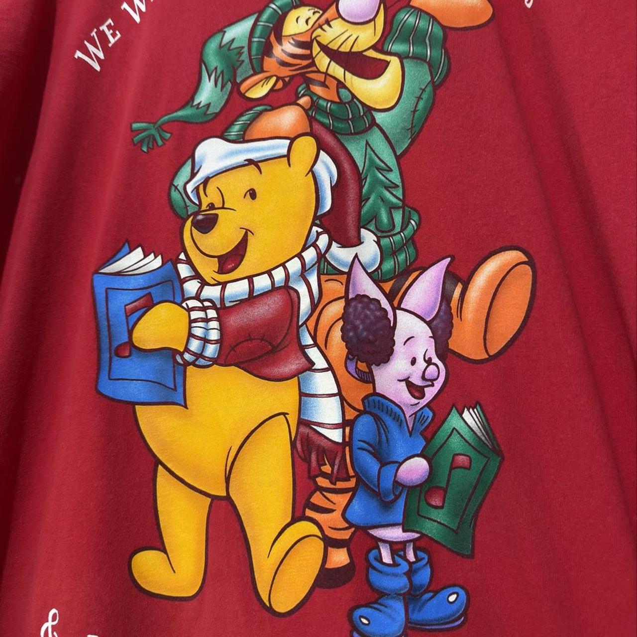 Vintage Pooh & Friends Christmas Carols 90s T Shirt (Long XXL)