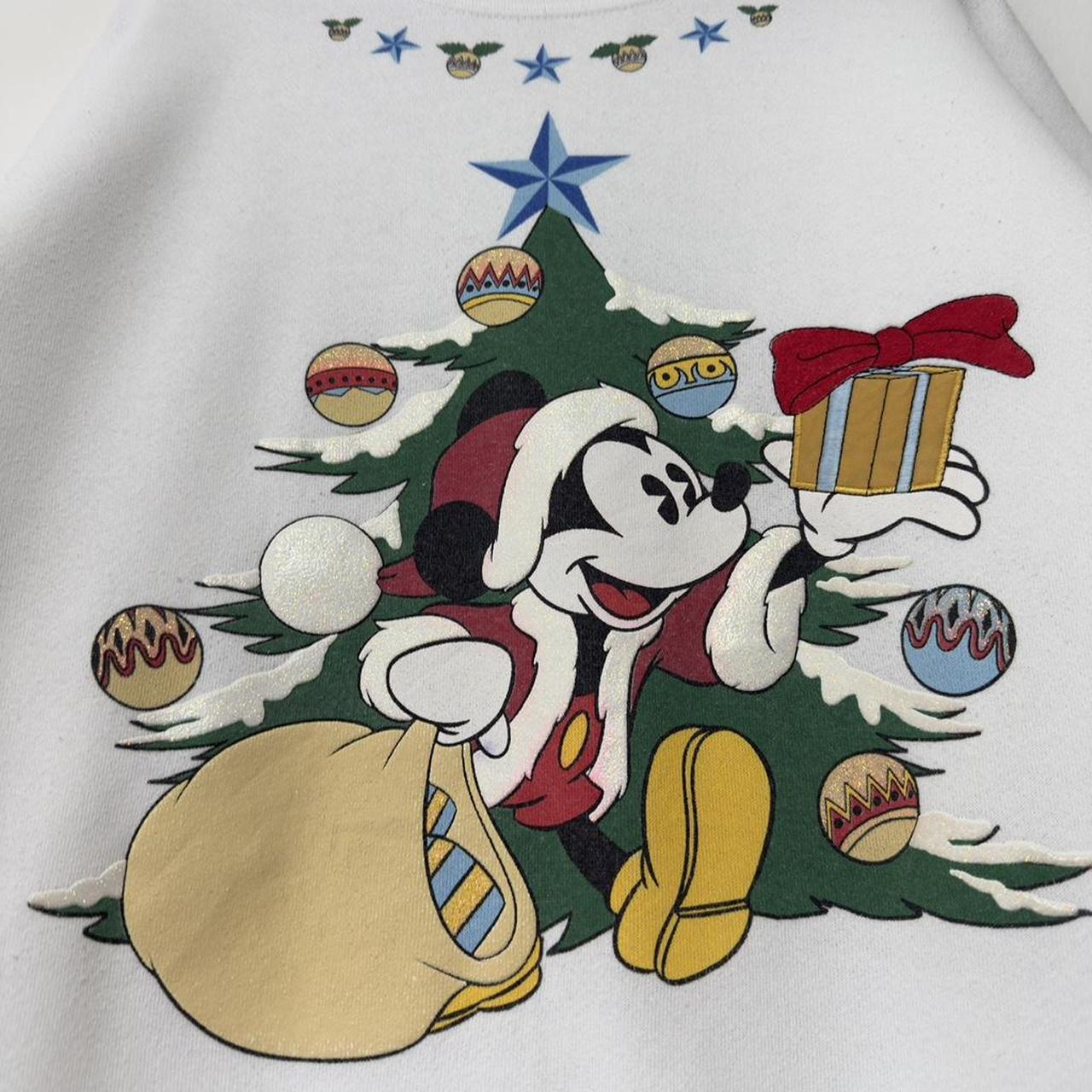 Vintage Santa Mickey Christmas Tree 90s Sweatshirt (M)