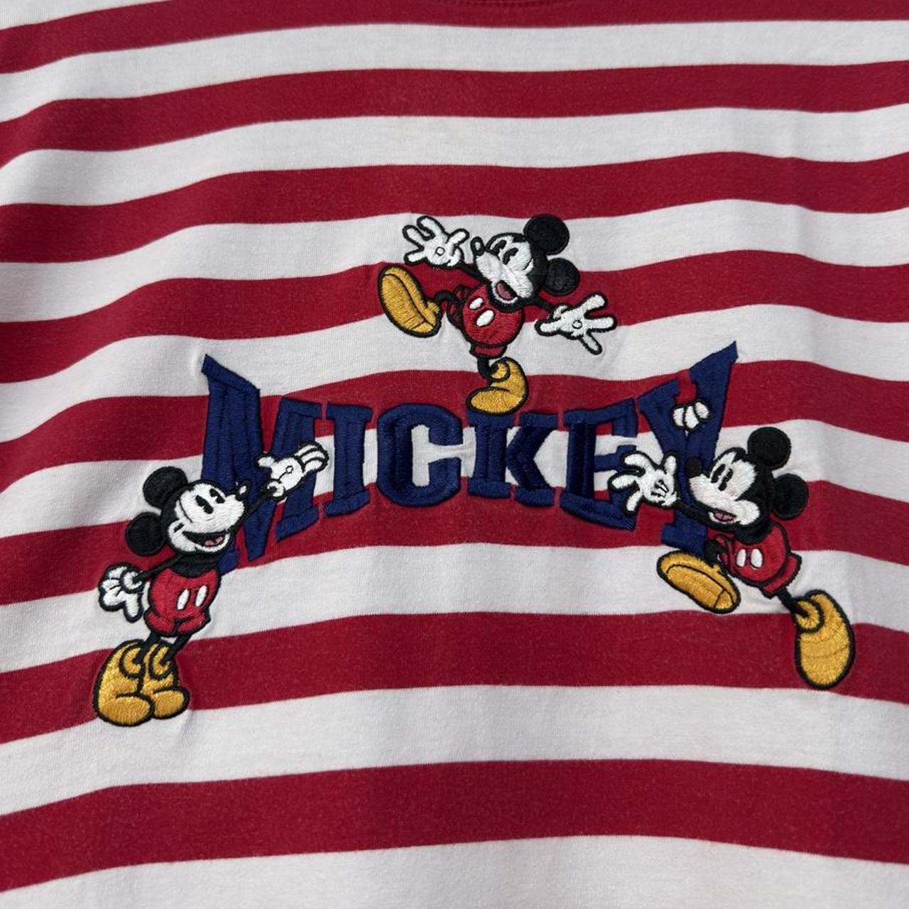 Vintage Mickey Striped 90s T Shirt (Tall L)