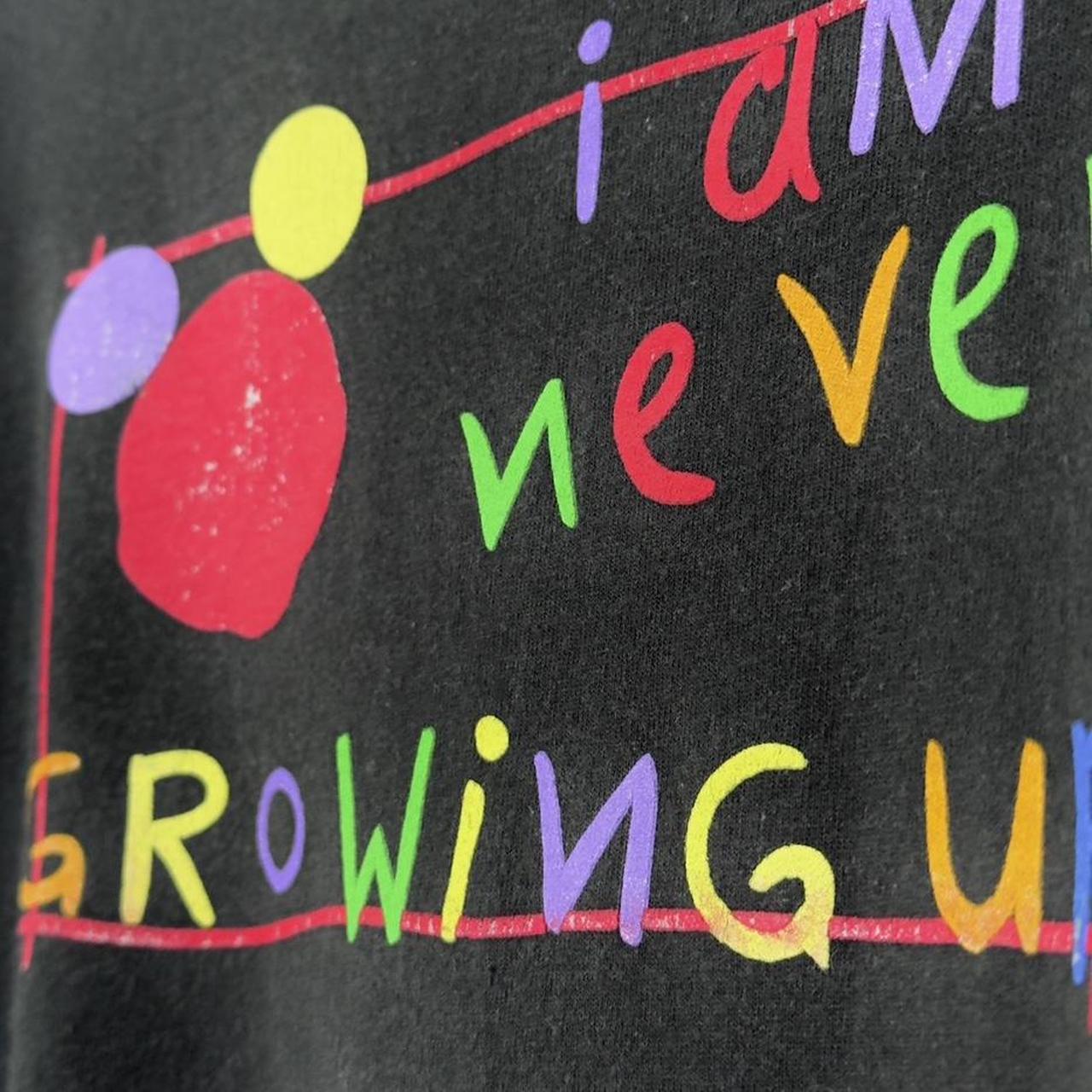 Vintage Walt Disney World I Am Never Growing Up 00s T Shirt (XXL)