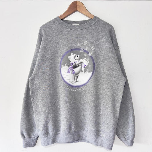 Vintage Winnie the Pooh Capture the Magic Snow 00s Sweatshirt (L)