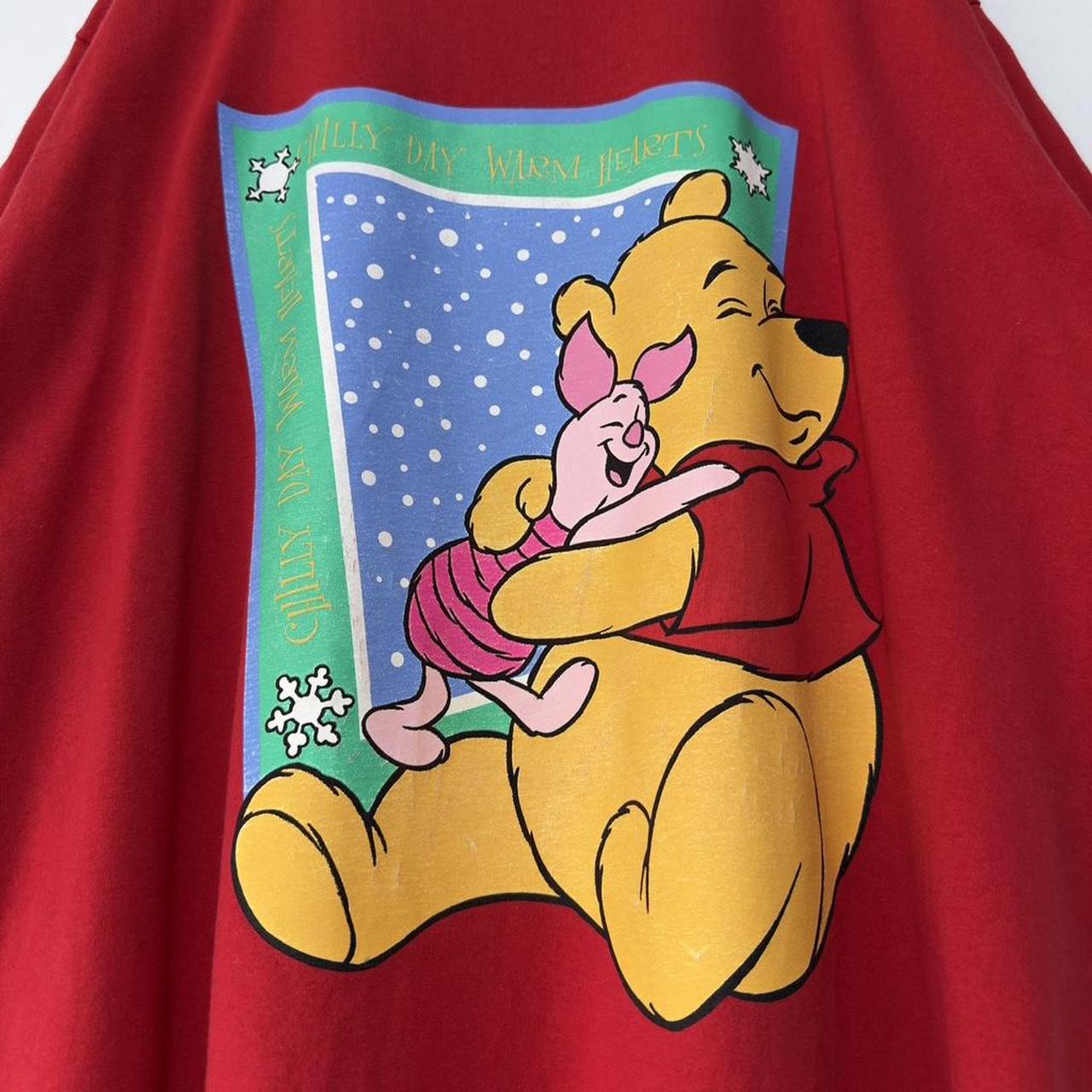 Vintage Pooh & Piglet Chilly Day Warm Hearts 90s T Shirt (Long XXL)