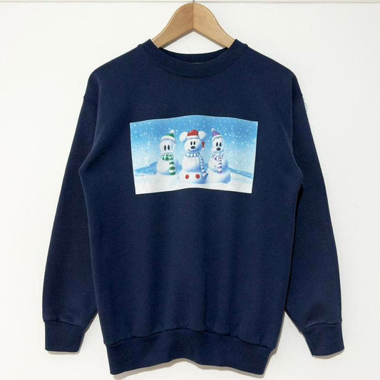 Vintage Donald, Mickey and Goofy Snowmen 00s Sweatshirt (S)