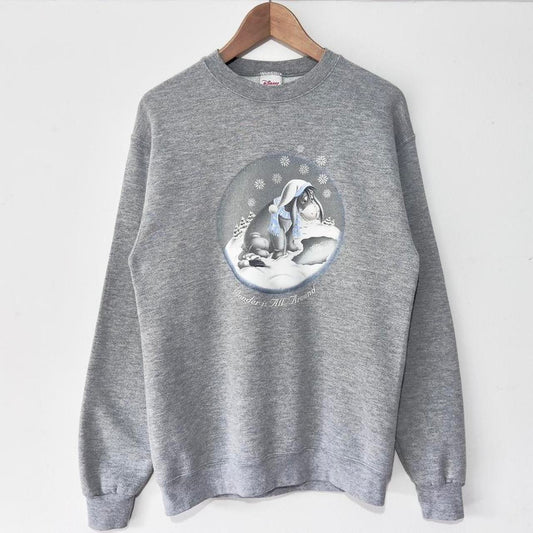 Vintage Eeyore Winter Snow 00s Sweatshirt (S)