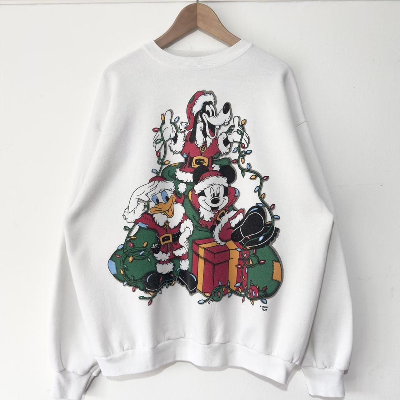 Vintage Mickey & Friends Santa 90s Sweatshirt (XL)