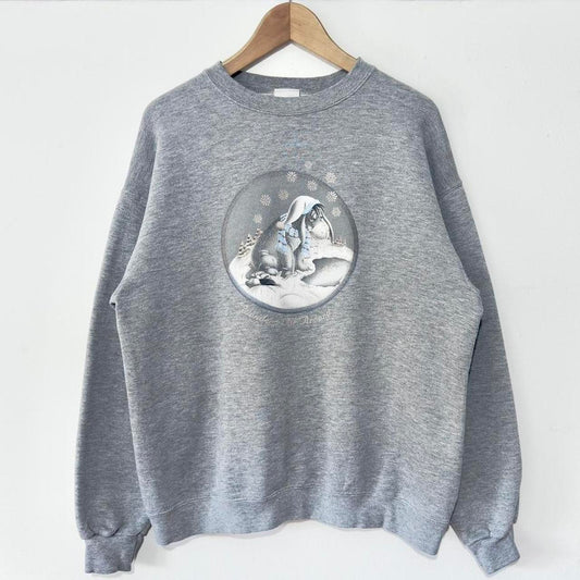 Vintage Eeyore Snowflakes 00s Sweatshirt (L)