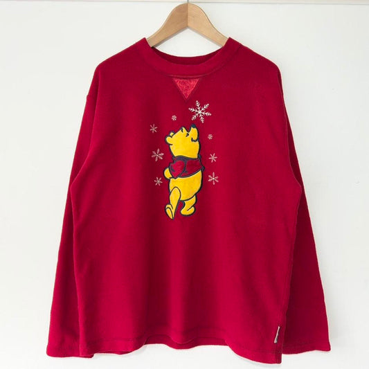 Vintage Winnie the Pooh Snowflakes 00s Sweatshirt (L)
