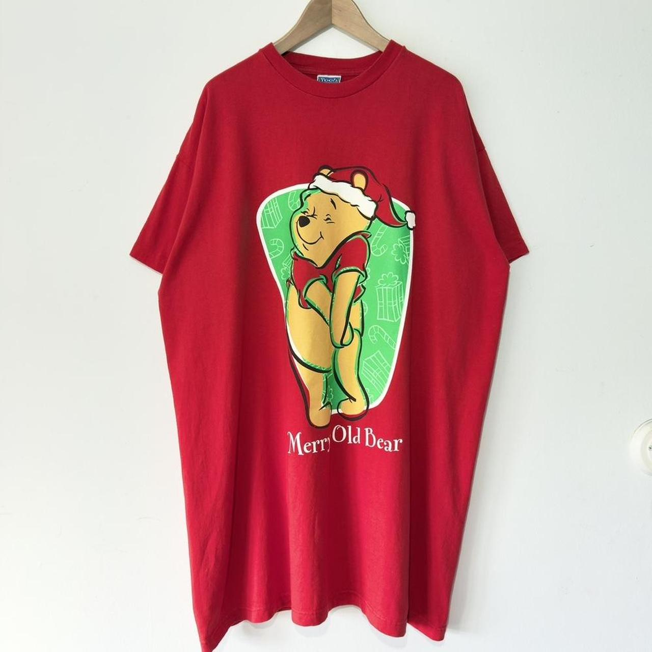 Vintage Merry Old Bear Christmas 90s T Shirt (Long XXXL)