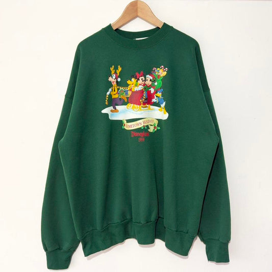 Vintage Disneyland Hometown Holidays Christmas 1999 Sweatshirt (XXL)